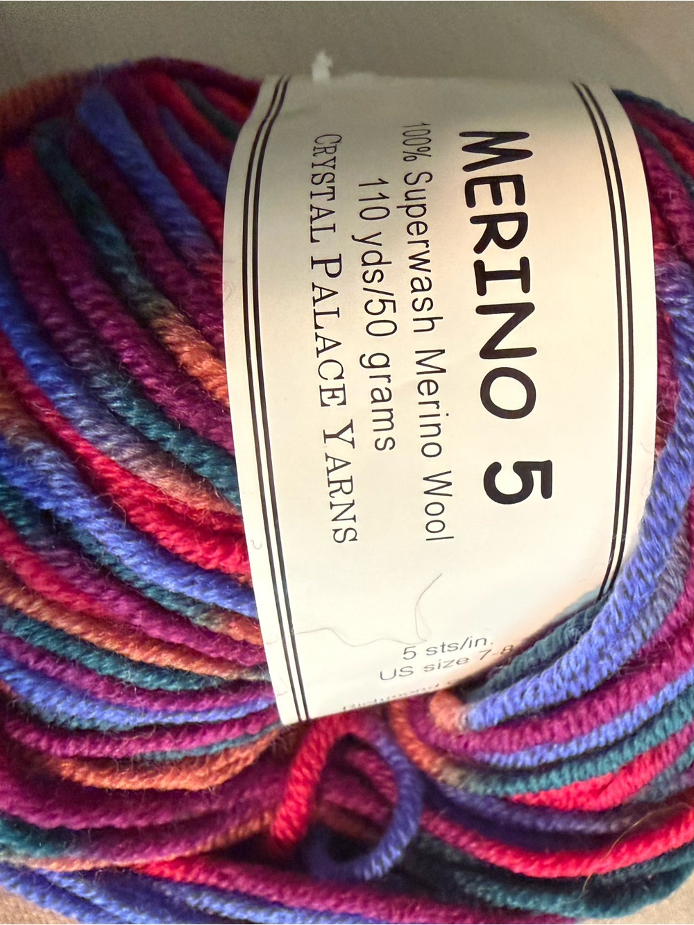 Yarn, Merino 5 Multicolor Superwash Merino Wool Yarn
